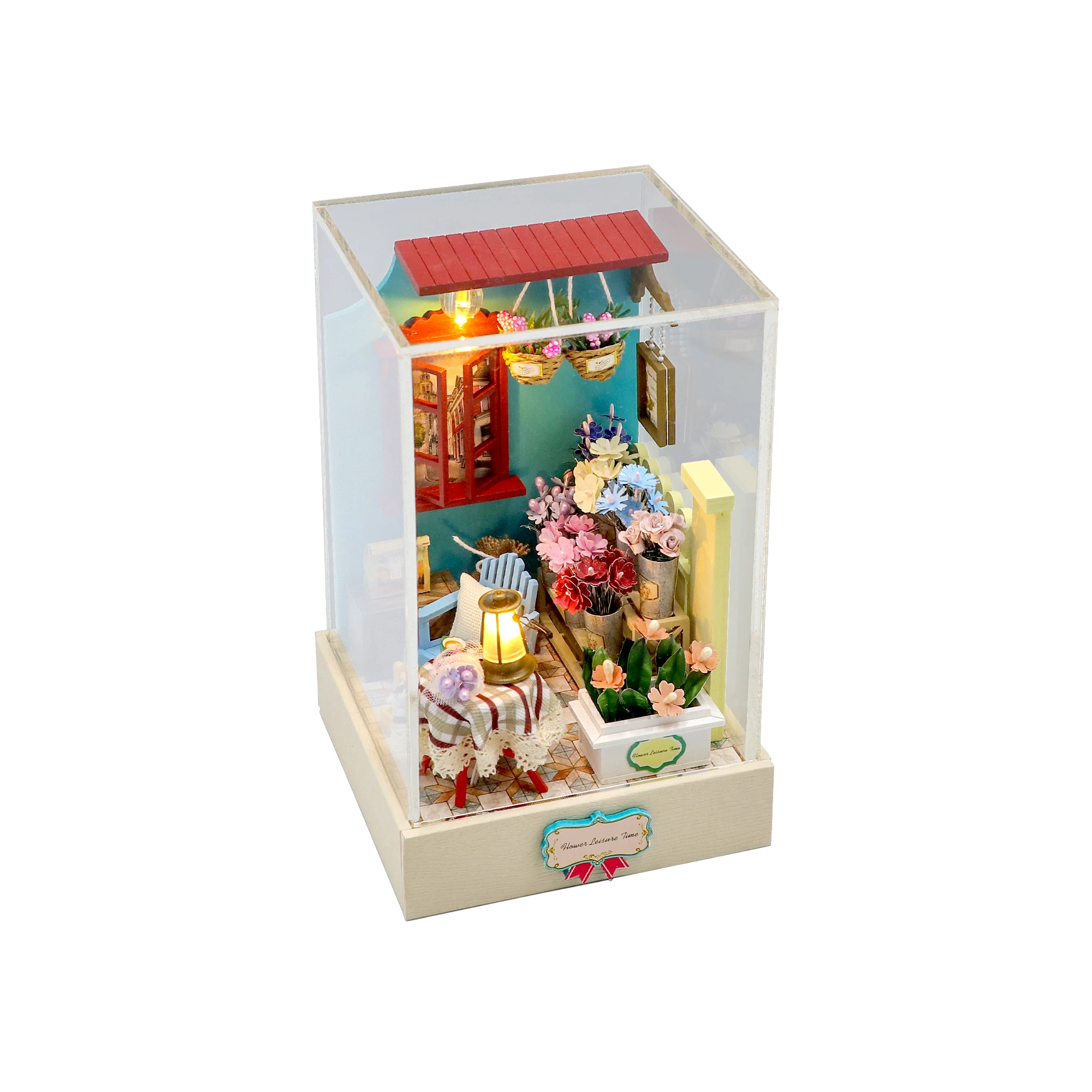 Maison de poupée Miniature en bois, Kit de bricolage avec meubles, magasin de gâteaux, modèle de chambre, jouets pour enfants adultes, cadeau d'anniversaire