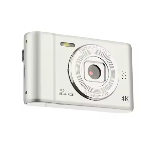 4K Digital Camera 50 Megapixels HD Photography Travel Selfie Camara 2.4inch Screen Entry-Level Kids Campus Selfie Mini Retro Cam