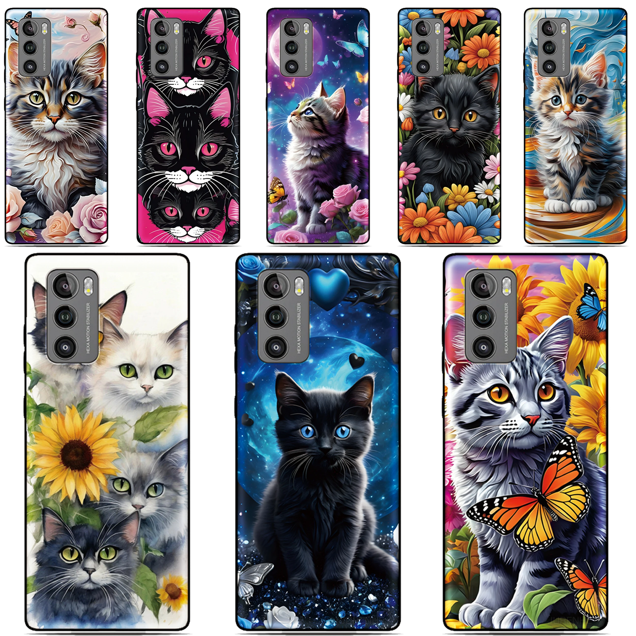 

Color Cat Cover For Realme C85 15 Pro 5G C75 C51 C53 C63 C65 C67 C31 C30 C35 C55 C33 4G C21 C12 Reno 8T 10 8 7 Phone Case