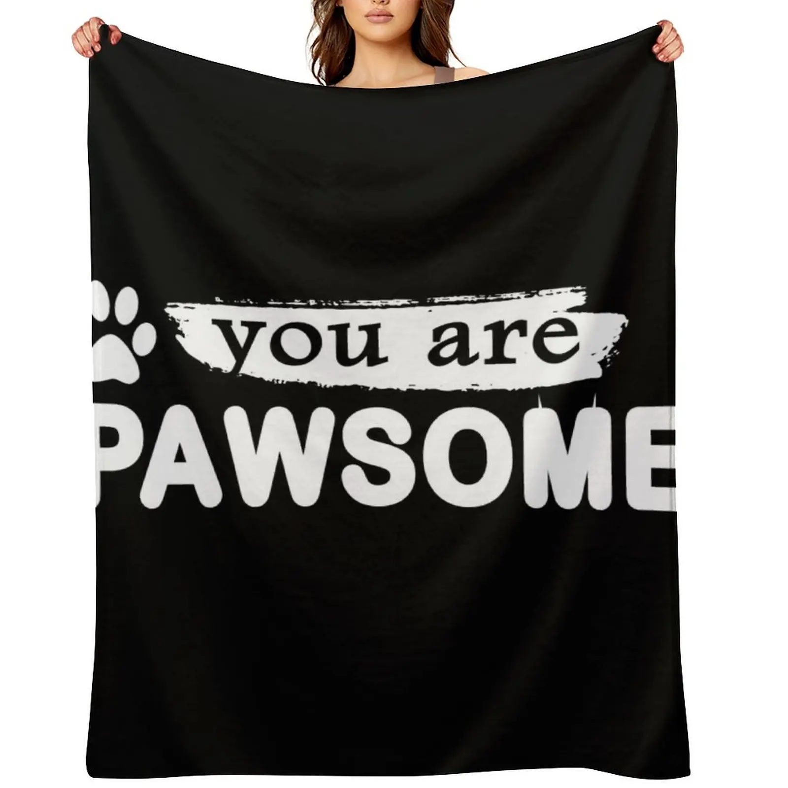 

You Are Pawsome, cartoon comic, cat vintage, dog vintage, pawsome cat, pawsome dog, Throw Blanket For Baby decorative Blankets