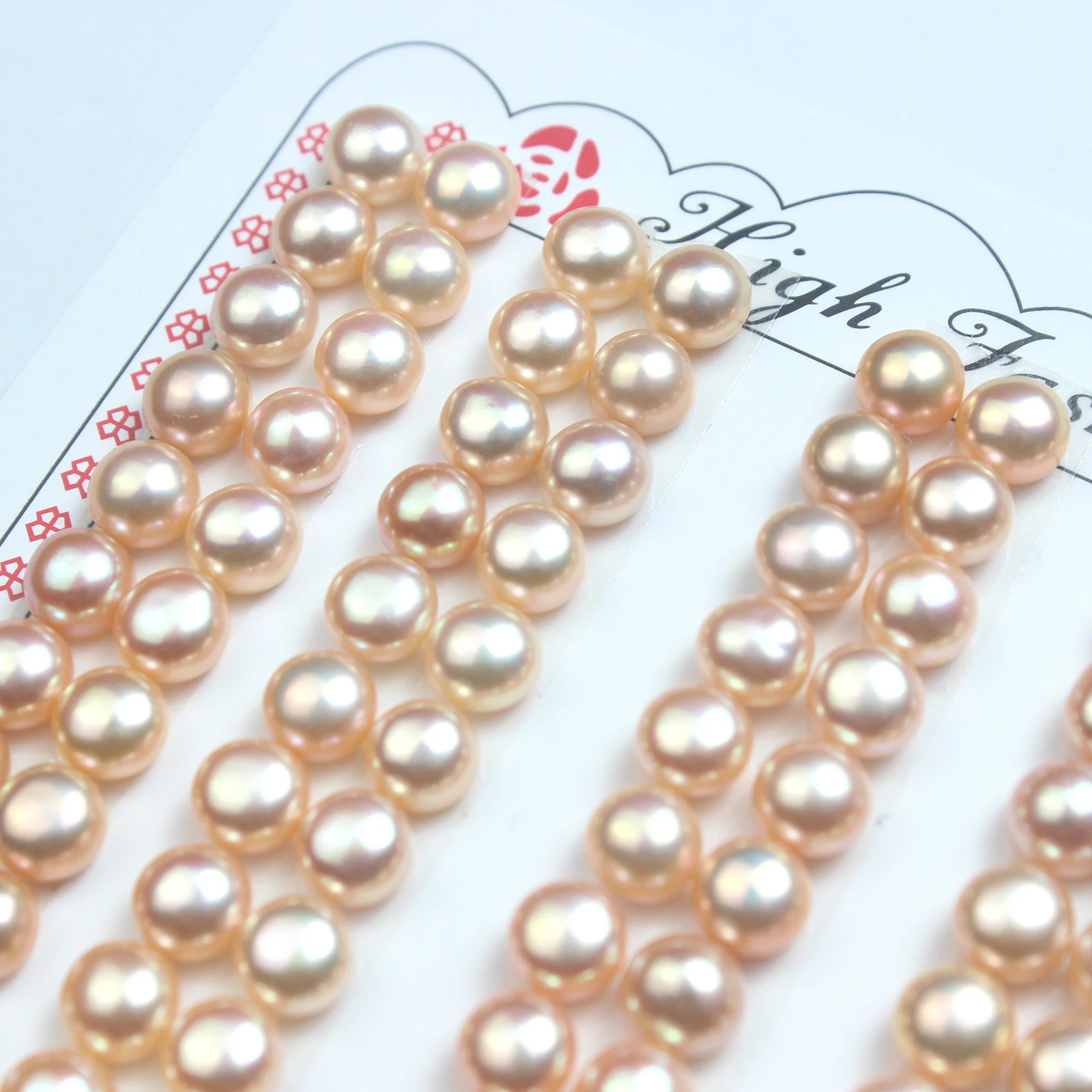 Natural Freshwater Pearl Bun Baroque Semi-Circular Half-Hole Loose Beads Diy Earrings Flat-Bottomed Ring Earring Accessories
