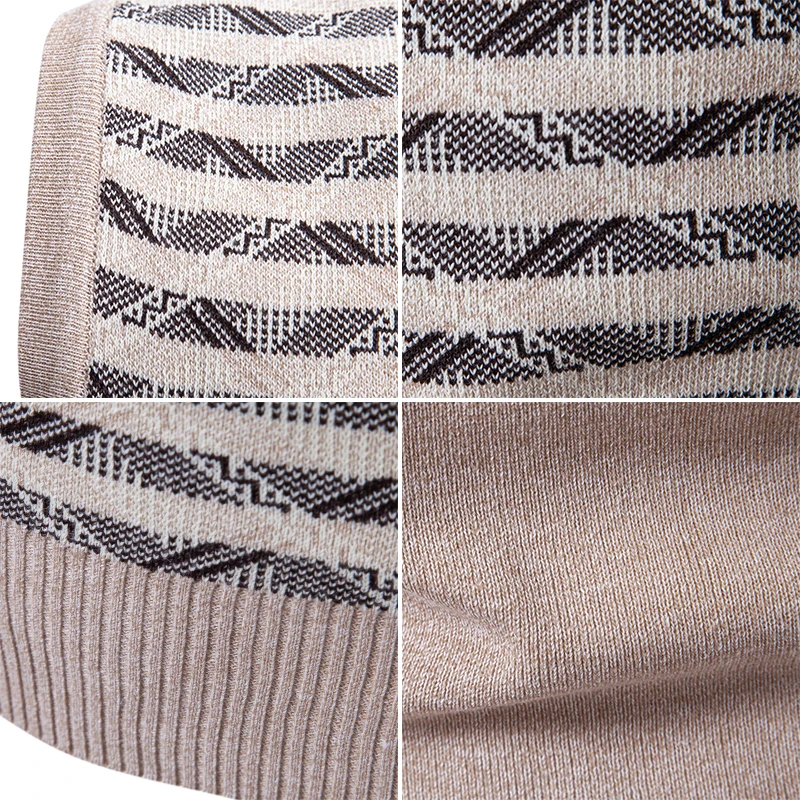 Men's Sleeveless Vest Sweater Casual Streetwear Knitted Pullover Vintage Waistcoat Sweater Top Striped Knit Clothing for Man