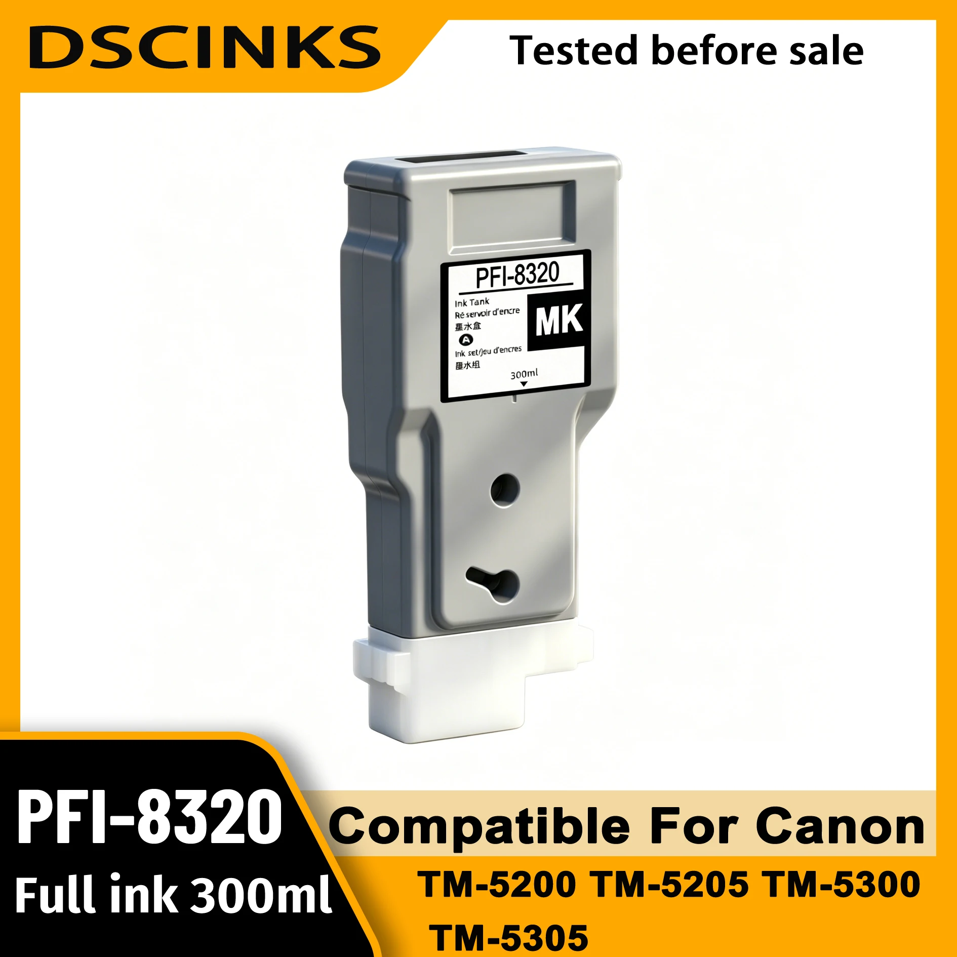 

300ml PFI-8320 ink For Canon PFI-8320 PFI-8321 ink cartridge for Canon TM-5200 TM-5205 TM-5300 TM-5305 GP-5200 GP-5300 printer