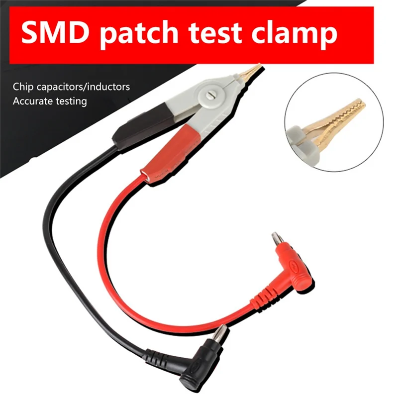 SQPP-LCR SMD тестовый зажим зажим типа «крокодил» Кельвина медная позолоченная пластина зажим тест батареи для индуктора M6013/M4070/MESR-100/MLC500