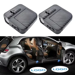 2pcs Car Door Projector LED Shadow Lights Lamp Car Accessories For Universal vehicle models Car Logo Wireless Courtesy