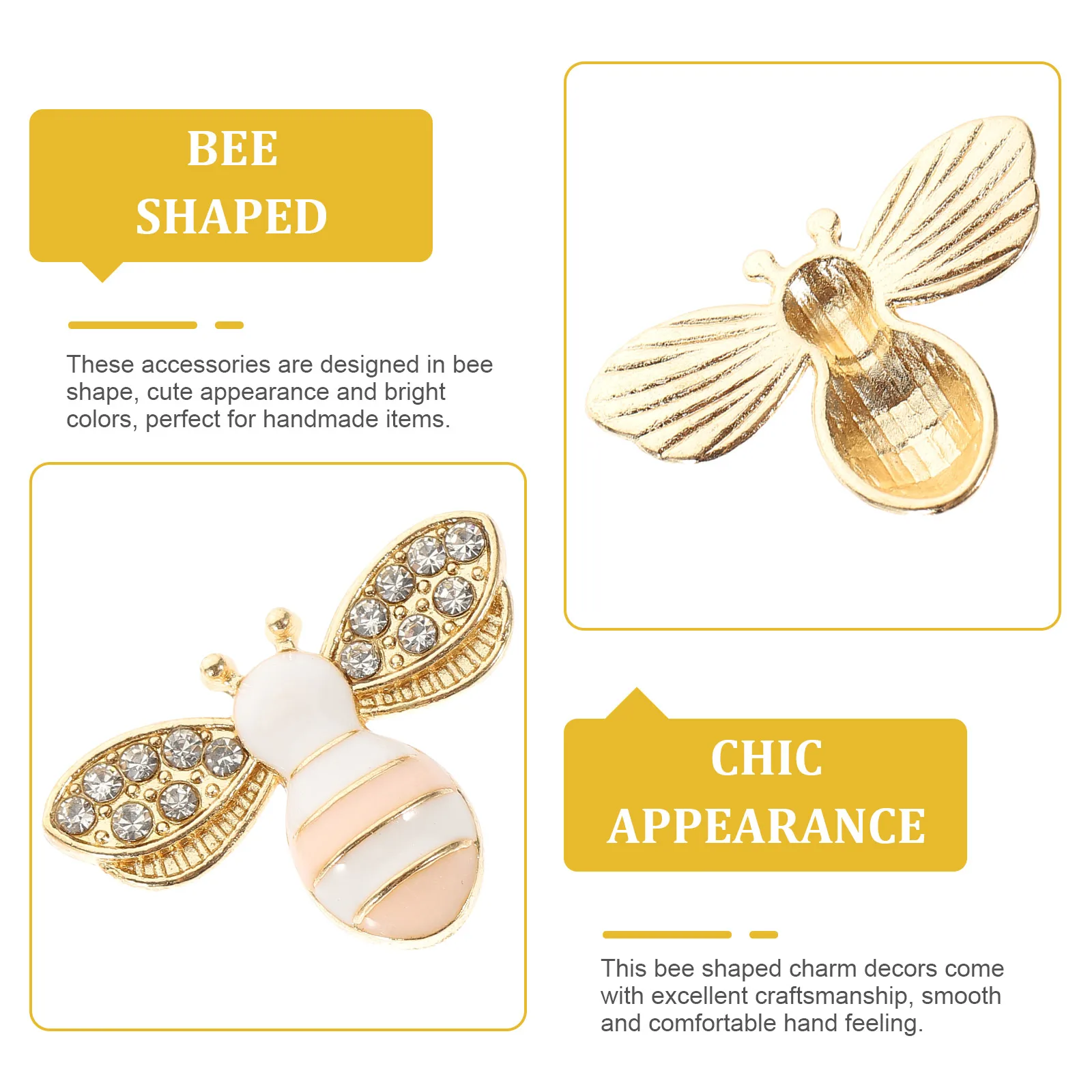 

40 Pcs Bee Themed Accessories DIY Phone Cute Hanging Charms Alloy Case Making Kit