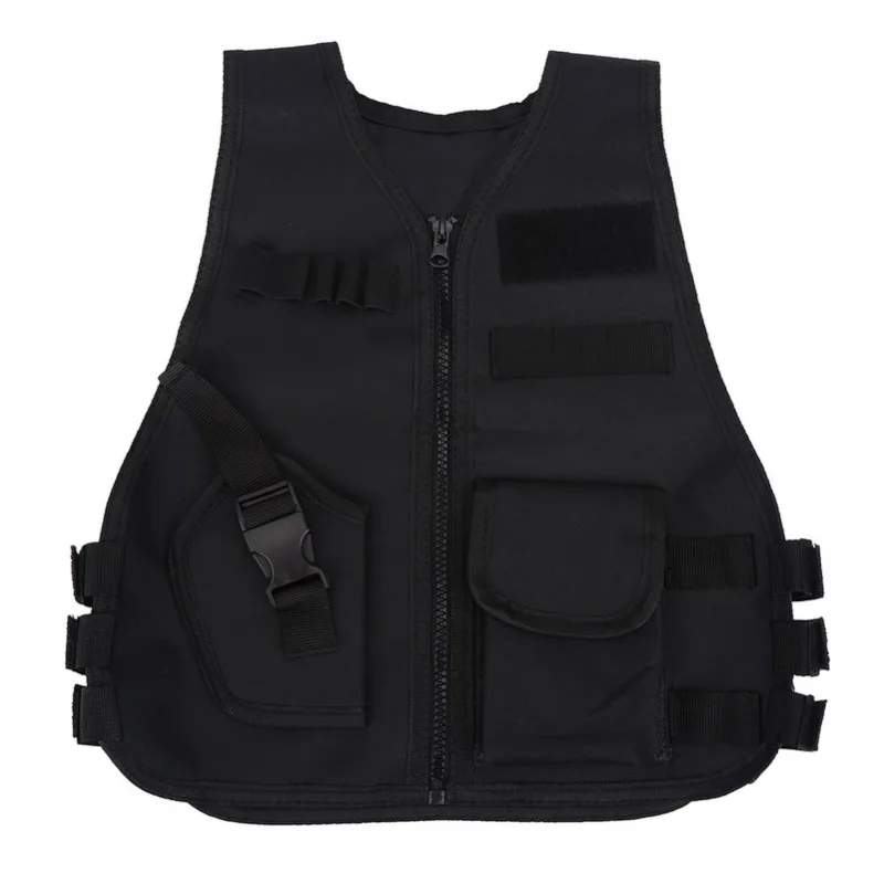 

Breathable Children Kids Vest Protective Waistcoat for Outdoor Hunting Combat Games Black L