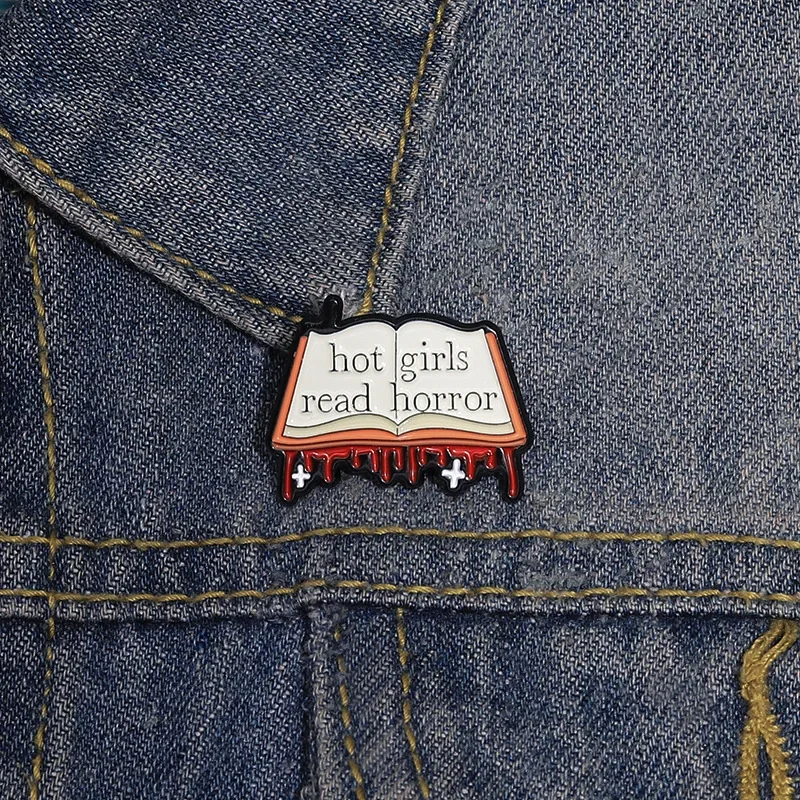 Pines Creative New Product Cute Book Brooch Personalized Fun Girl Book Accessories Metal Badge Pins for Backpacks Pin Badges