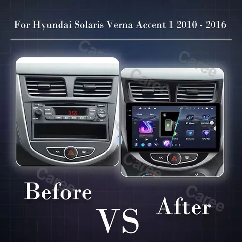 Imagen 2 del producto Android 15 DSP Radio del coche para Hyundai Solaris Verna Accent 1 2010 2011 2012 2013 2014 reproductor Multimedia GPS unidad principal 4G No 2Din