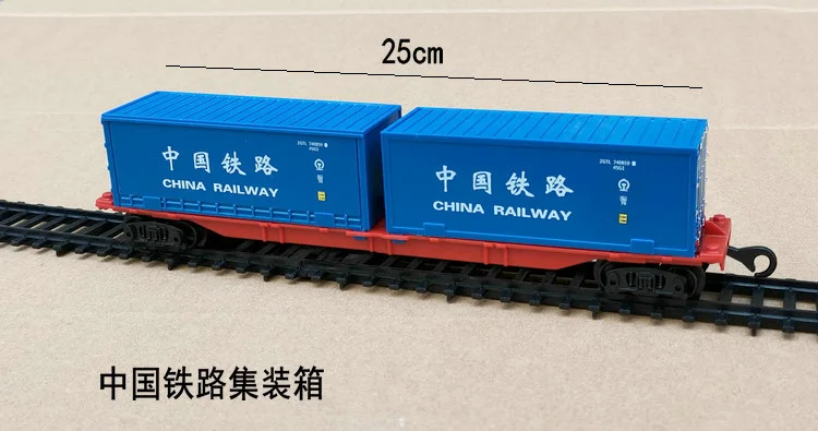 

1/87 Blue China Rail Container Model Children's Toy Scene Simulation Display Train Hobby