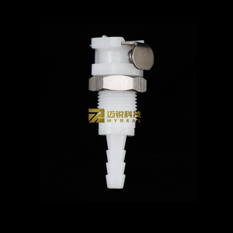 موصل قابس سريع من البلاستيك CPC ، صمام تصريف ، موصل أنثى مقطوع ، ملولب من خلال الطرف الأنثوي للوحة ، MT3163 #1