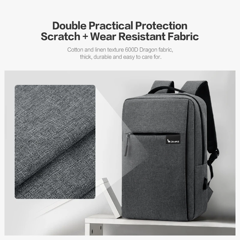 OIWAS, Mochila de negocios para hombre, Mochila impermeable para ordenador portátil de viaje, mochilas escolares para estudiantes a la moda, Mochila