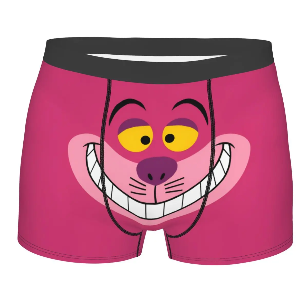 

Нижнее белье «Алиса в стране чудес» с чеширским котом на заказ, мужские трусы-боксеры с принтом, шорты, дышащие трусы