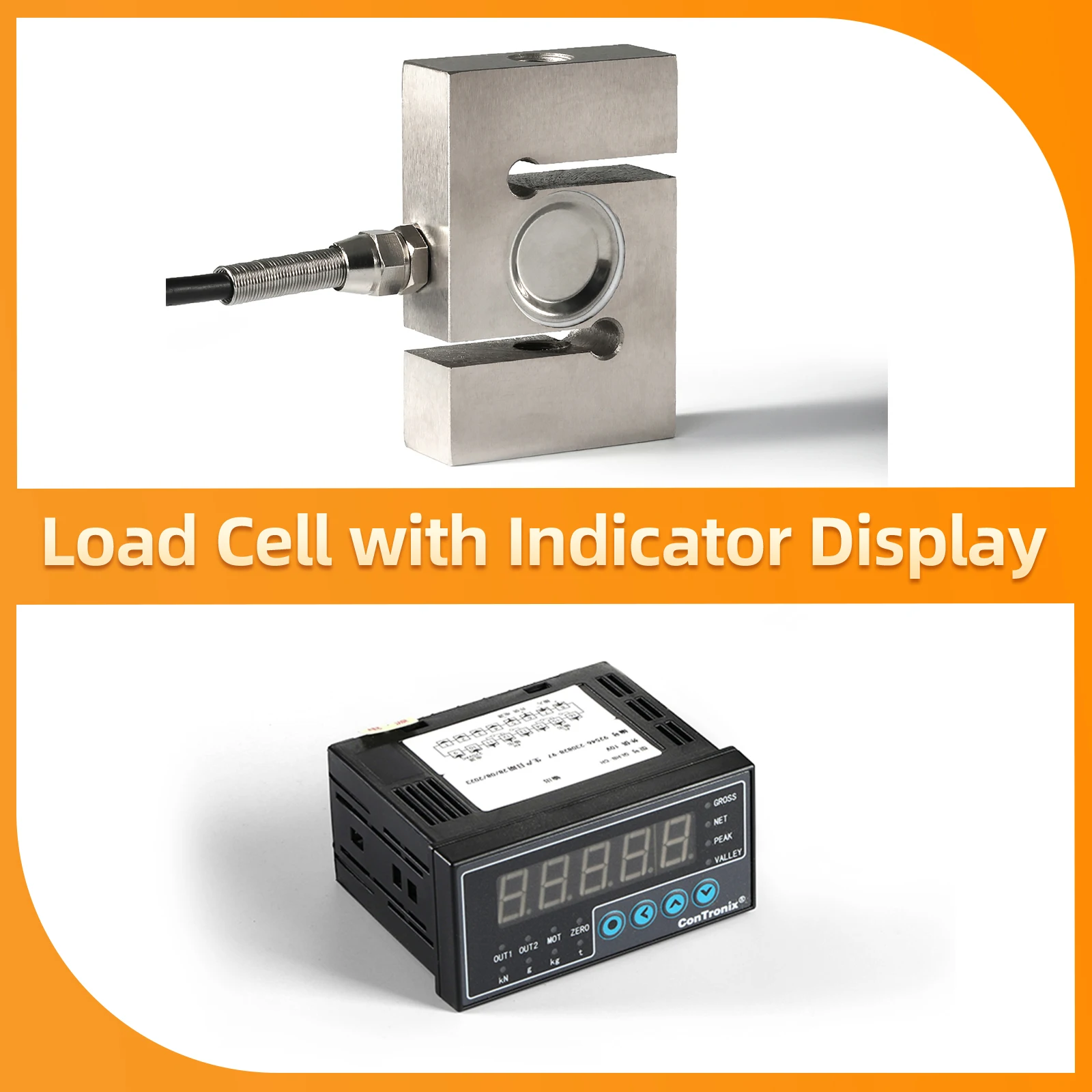 

S Type Load Cell Sensor with Indicator display Weighing Compression And Tension Sensor 200KG 300KG 500KG 1T 2T