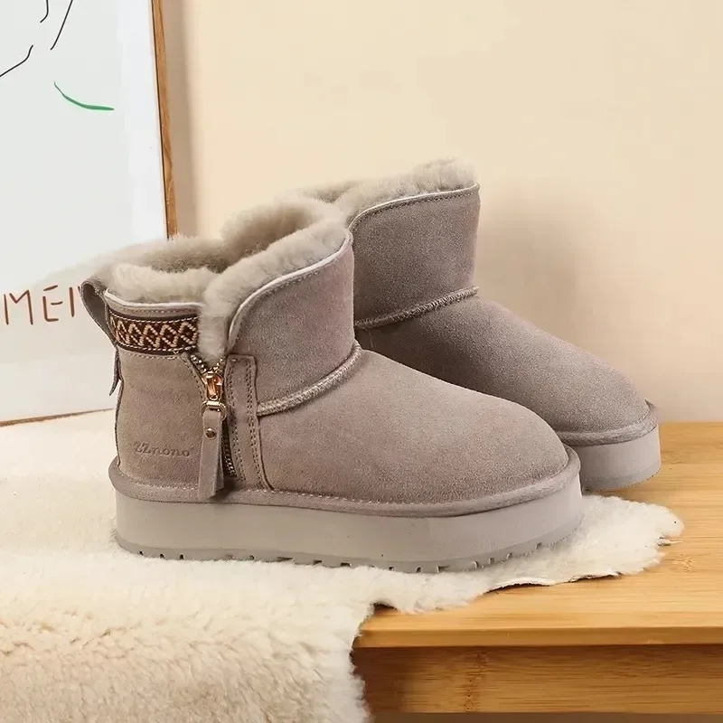 Women\'s Winter Snow Boots Sneakers Versatile 2024 New Style Lined Thickened Warm Cotton Boots Anti-slip Thick Sole Boots