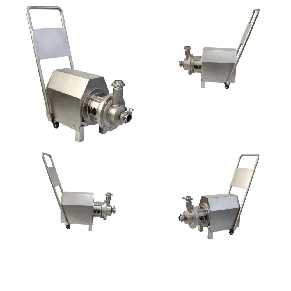 

Food Grade Stainless Steel SS304 SS316L Liquid Transfer Pump for CIP Systems Self Priming Return Water Pump with Trolley for