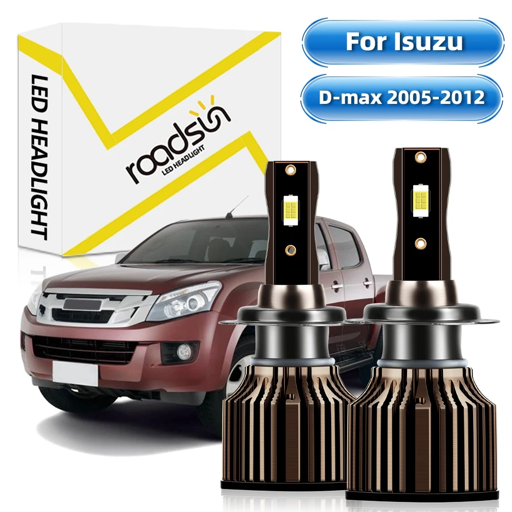 【For Isuzu D-max 2005-2012】LED Car Headlight Bulbs H7 Headlamp 6500K White 22000LM 400% Super Bright Plug And Play