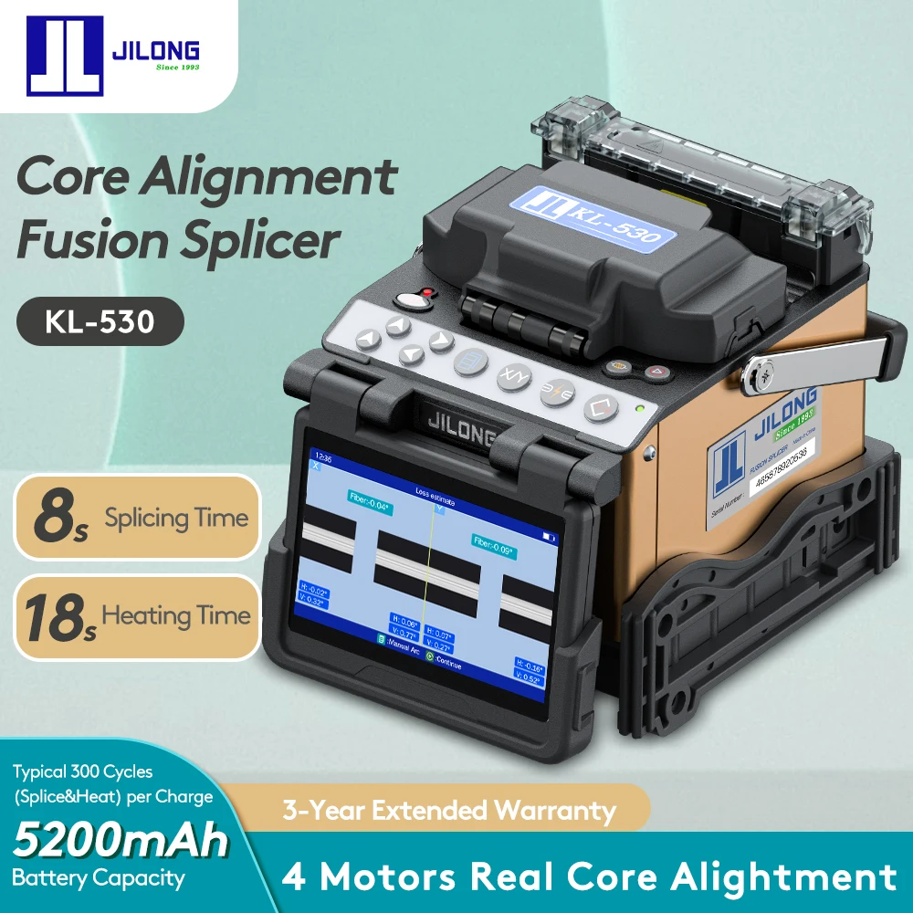 JILONG KL-530 Backbone Fusion Splicer, Core Alignment Fiber Splicer