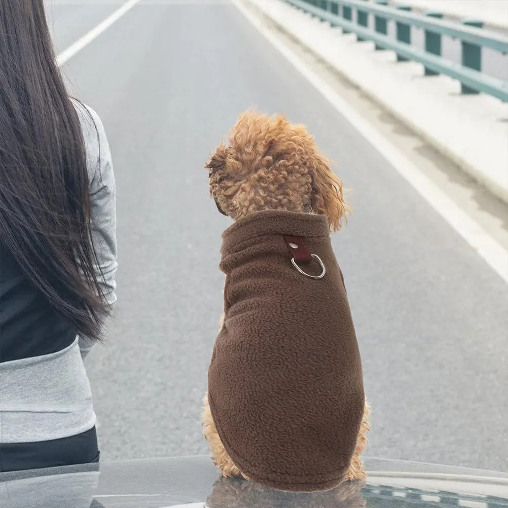 

Fleece Dog Vest Winter Pet Clothing Sleeveless Sweater Warm Polar Outfit D Ring Puppy Jacket Keep Warm Dog Fleece Vest Pet Party