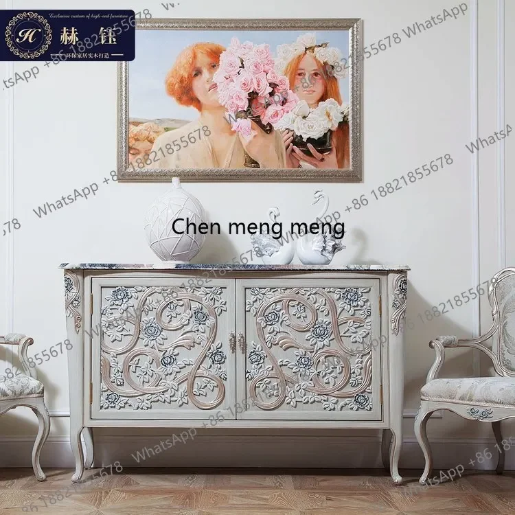 

Great discount European solid wood porch cabinet French fashion decorative cabinet Neoclassical multi-functional locker