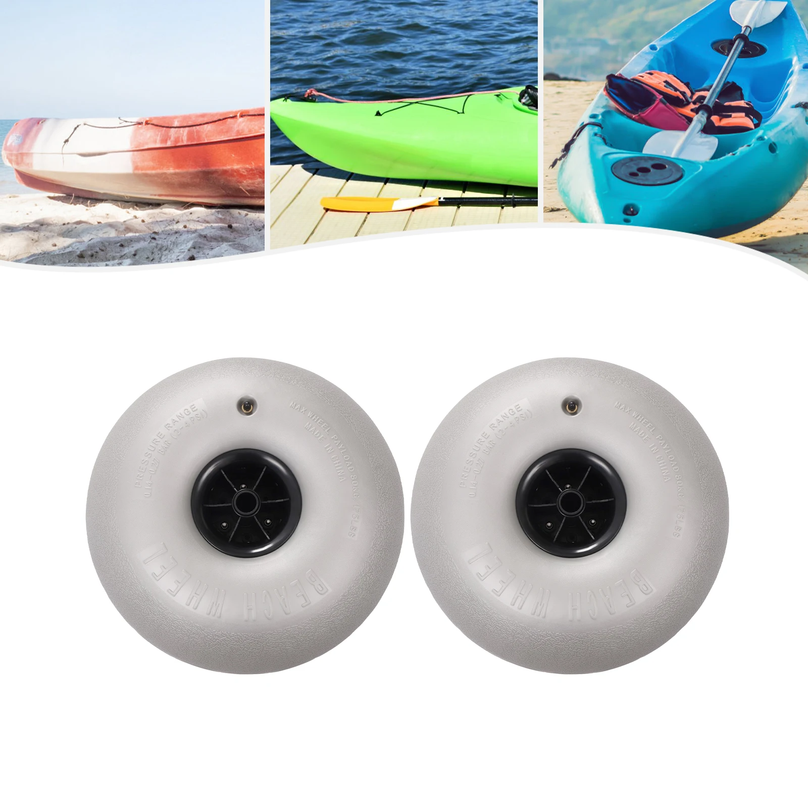 Rodas infláveis de praia de 16 polegadas com design de baixa pressão para fácil transporte de areia, alta capacidade de rolamento de peso, perfeitas para