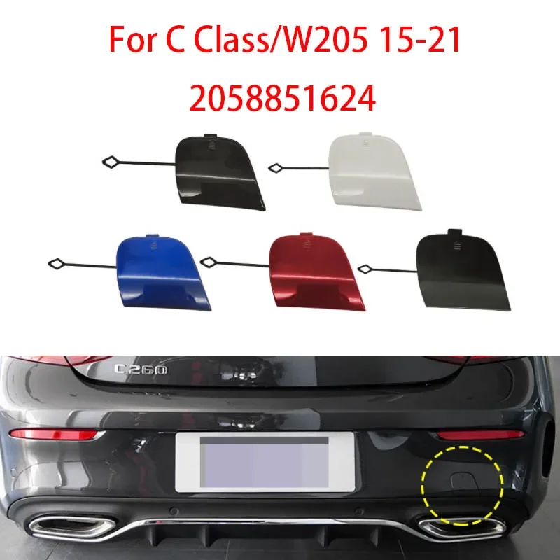 

Without Paint Car Rear Bumper Towing Hook Hole Cover For Mercedes-Benz W205 2015-2021 Rear Trailer Cover Replace 2058851624