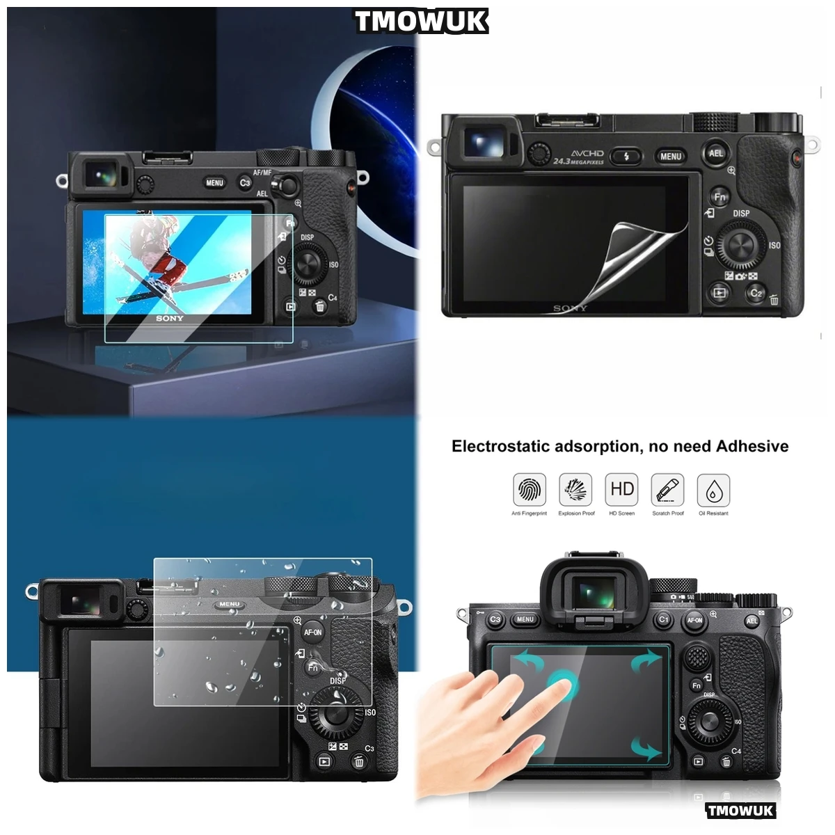 

Impact Absorption Glass Protector For Sony A6700 A6400 A6300 A6000 A5000 - Shockproof Design