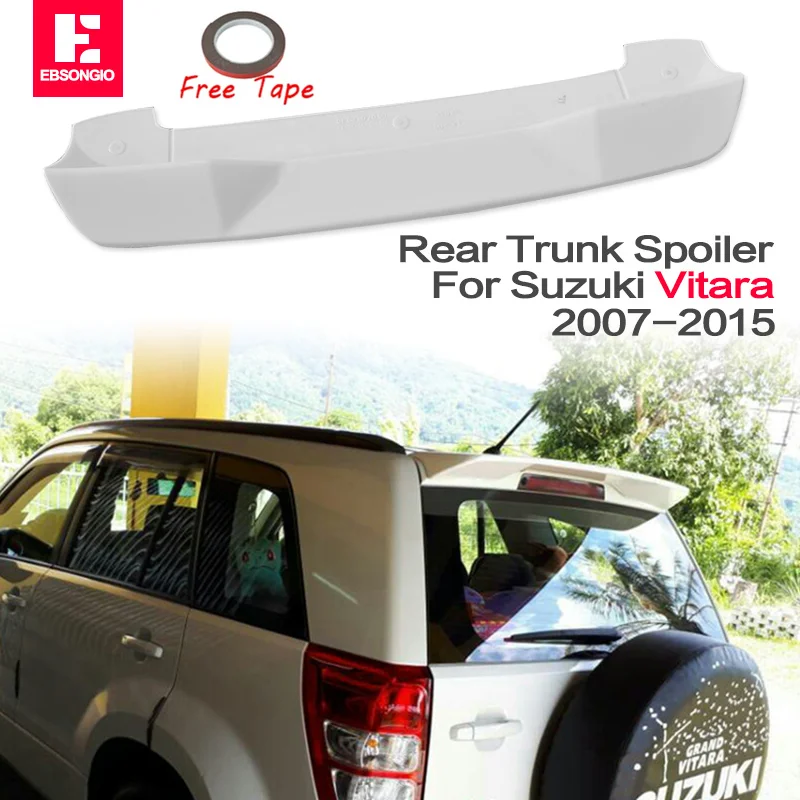 For Suzuki Grand Vitara 2007 to 2015 Rear Trunk Spoiler  ABS Plastic Material Rear Spoiler Wing Trunk Lip Cover Car Styling