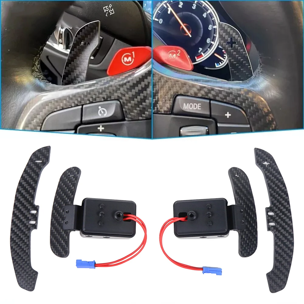 Carbon Fiber Steering Wheel Paddle Shifters for   M3 M4 G80 G82 G83 M2 G87 Magnetic Paddle Shifter