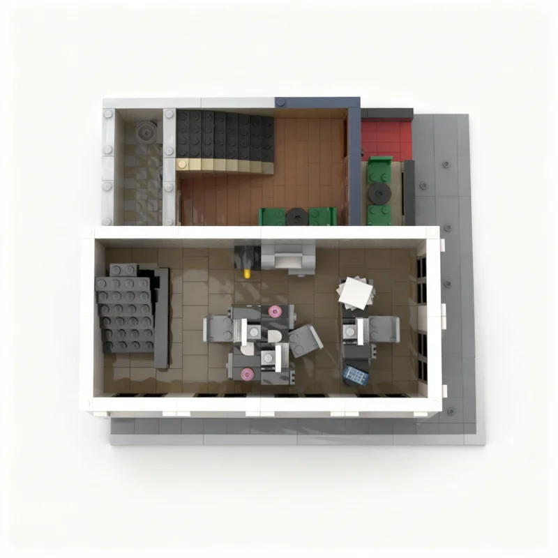 2930 pièces MOC Blocs de construction modulaires de paysage urbain, modèle de bâtiment de bureau ancien, jouets d'architecture, idée de cadeaux de Noël, éducation créative pour enfants