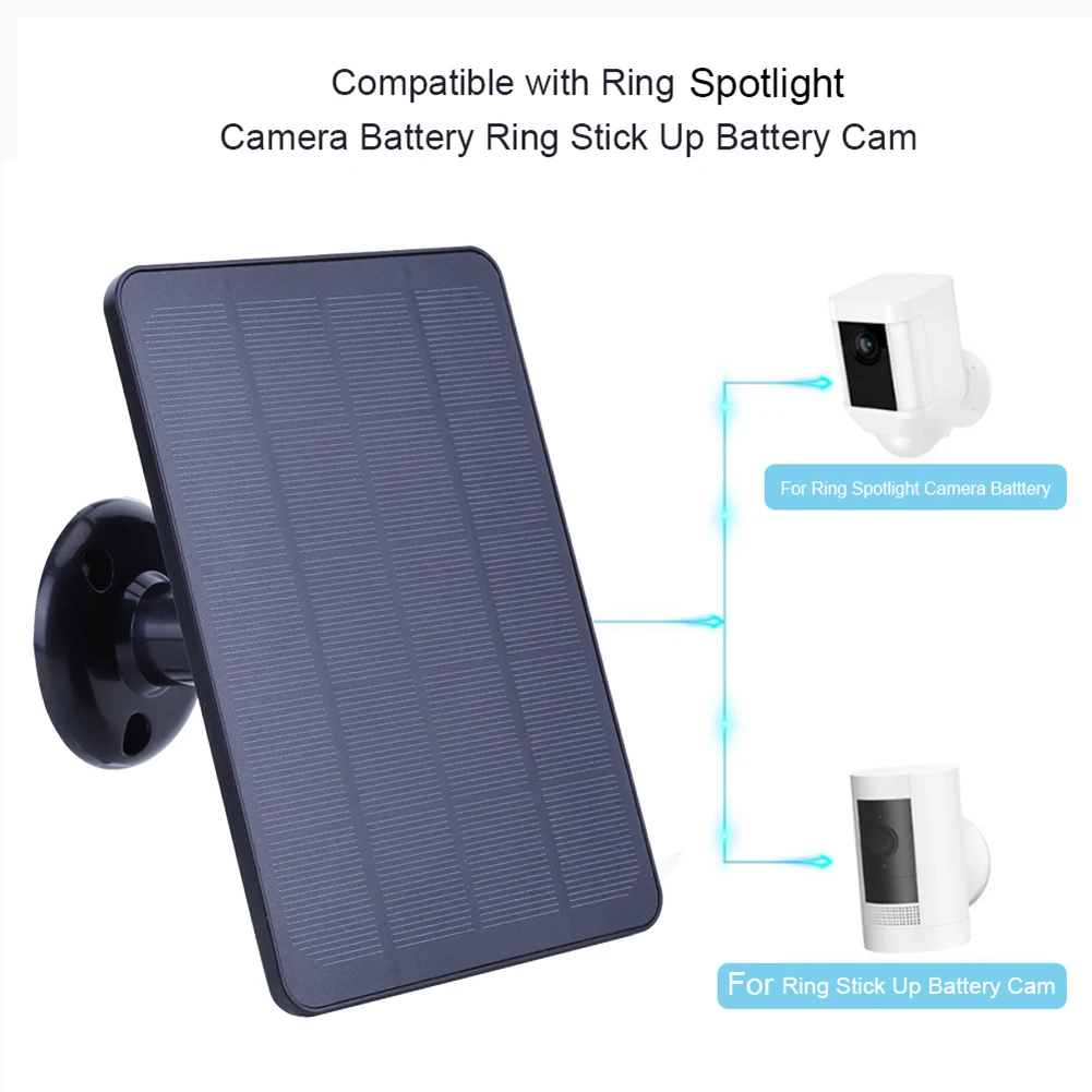 4W 5V Solar Panel for Ring Spotlight Camera/Ring Stick Up Camera