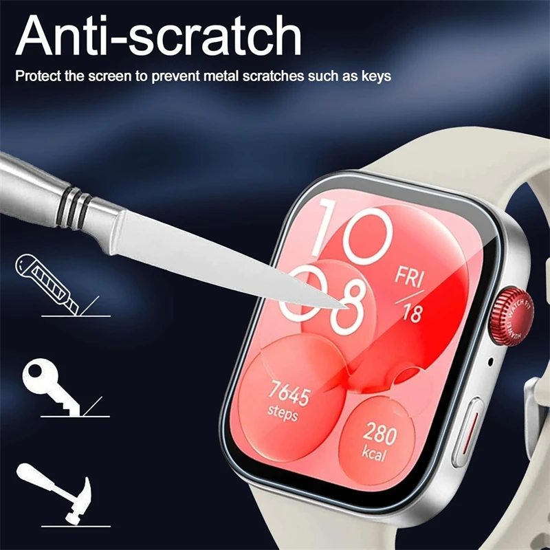 5 قطعة حامي الشاشة لهواوي ساعة صالح 3/4/برو المضادة للخدش واضح بولي TPU هيدروجيل فيلم هواوي ساعة اكسسوارات طبقة رقيقة واقية #5