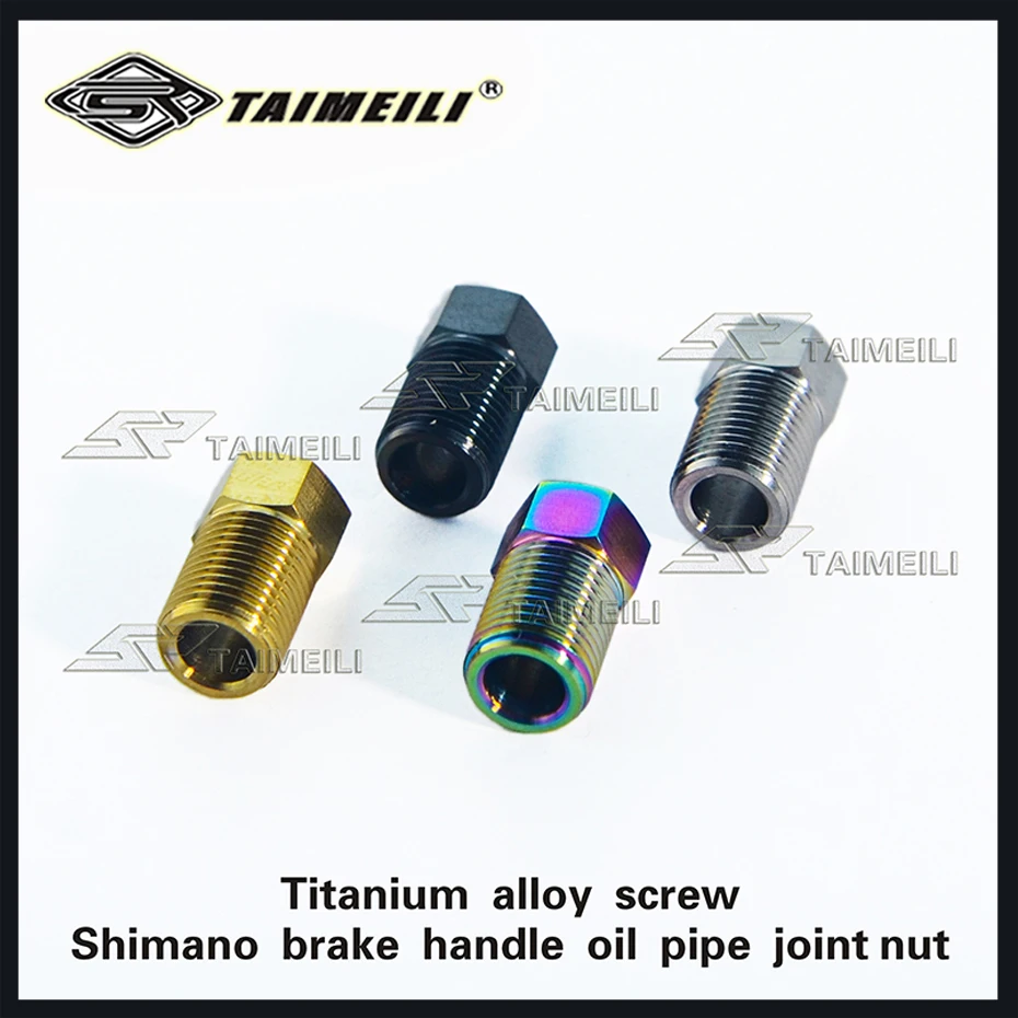 2pcs Titanium alloy brake handle oil pipe joint nut compatible with  M7100 / 8000/8120/9100/9120/712