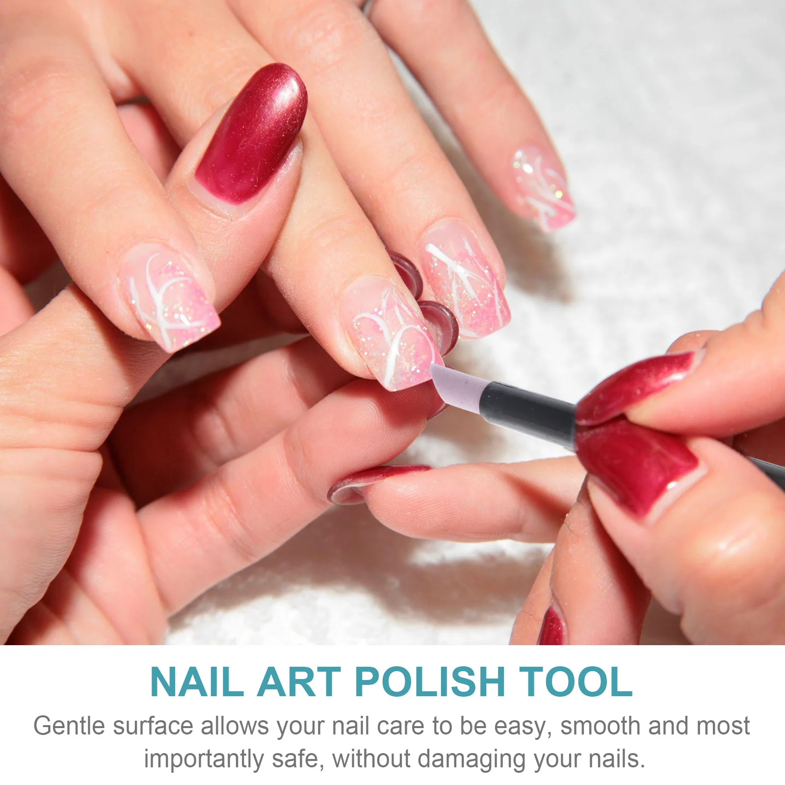 2 قطعة دافعات البشرة مسمار مصقول قضيب مزيل الجلد الميت مسمار الفن البولندية أداة مانيكير أدوات دائم دافعات البشرة #1