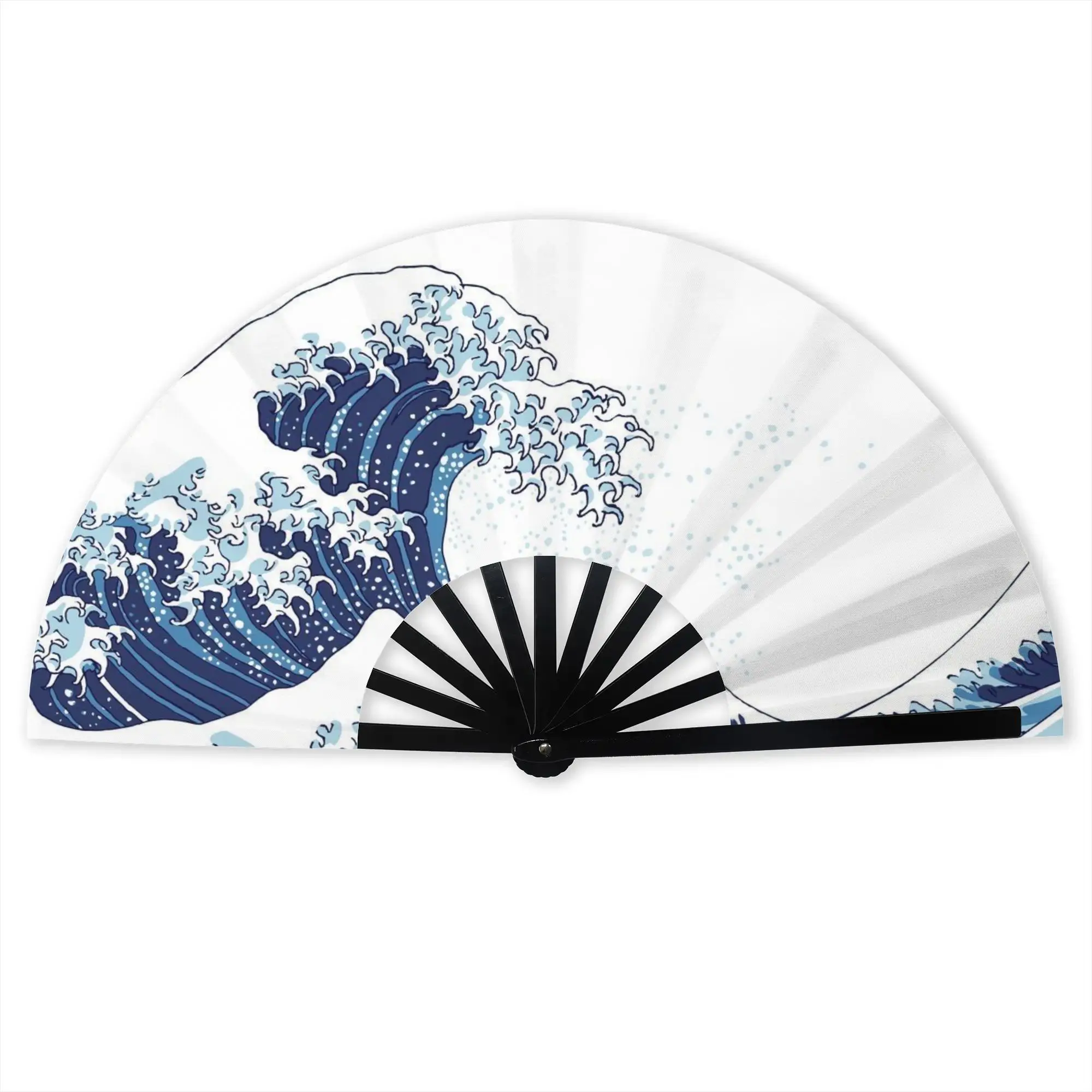 The Great Wave Off Kanagawa Traditional Folding Fan Oriental Art  High-Quality Polyester Fans Gift Classic Decorative Hand Fan