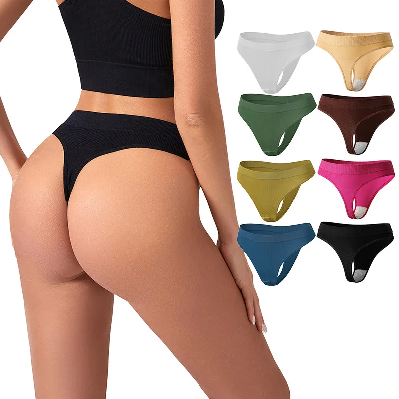 

3 Pieces/set Girls Sports G-string Hip Lift Yoga Pants Solid Cotton Low Waist Underwear Oversized Shorts Women Sexy Panties