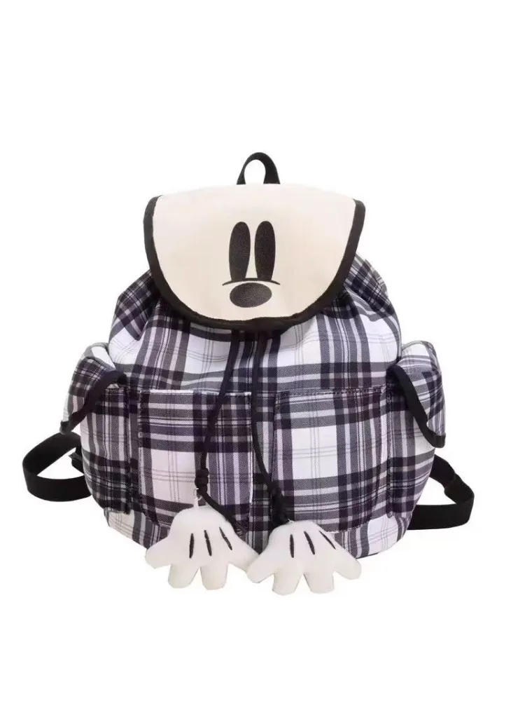

Disney Mickey Mouse Cute Backpack for Woman Canvas Kawaii School Bag Portable Lightweight Durable Luxury Designer Bag