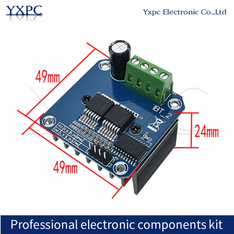 BTS7960 43A H-bridge High-power Motor Driver module Smart Car current limiting control semiconductor refrigeration drive