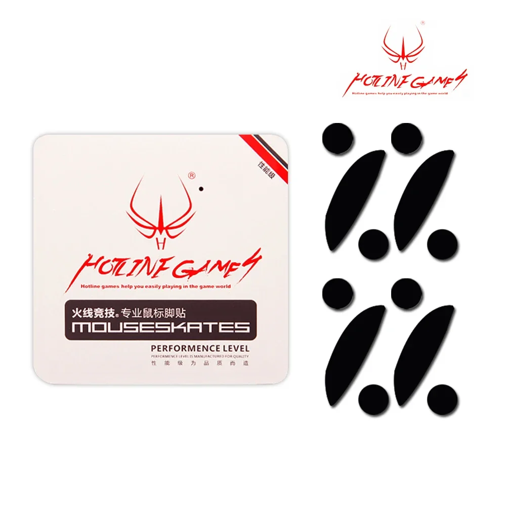 4 sets/pack 0.6mm Hotline Games Computer Gaming Mouse Feet/Skates For Logitech M185 M186 M220 PTFE