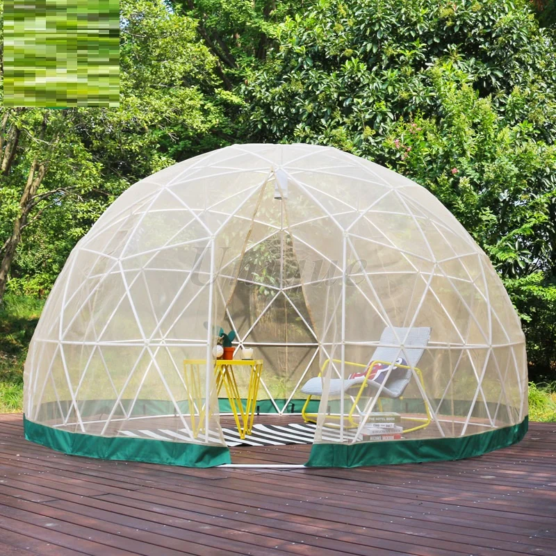 Geodesic Clear Hotel Dome Tent, Outdoor Bell, Coffee Garden, Camping, 4m, Cleaning Beauty