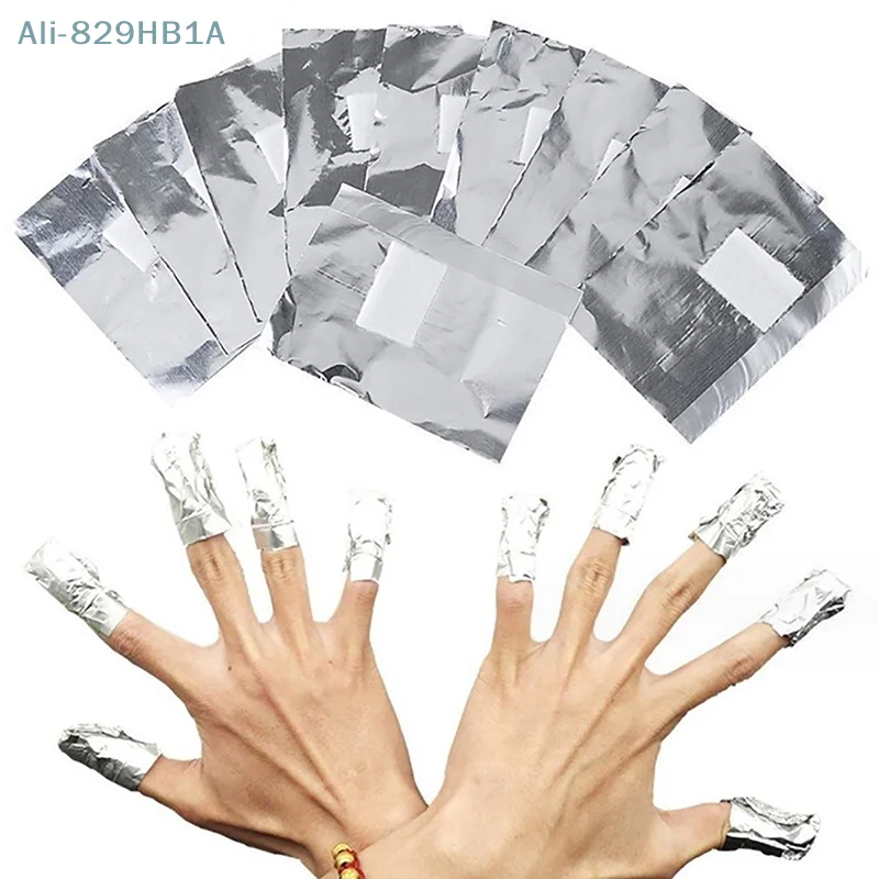 50/100 sztuk/worek folia aluminiowa Nail Art Soak Off polski zmywacz do paznokci okłady ręcznik do paznokci zmywacz do żelu narzędzie do Manicure