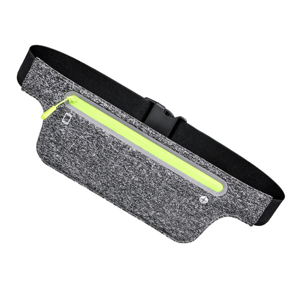 1Pcs Running Phone Bag Waterproof Nylon Waist Bag Reflective Strip Outdoor Belt Pack Portable Storage for Jogging Cycling Hiking