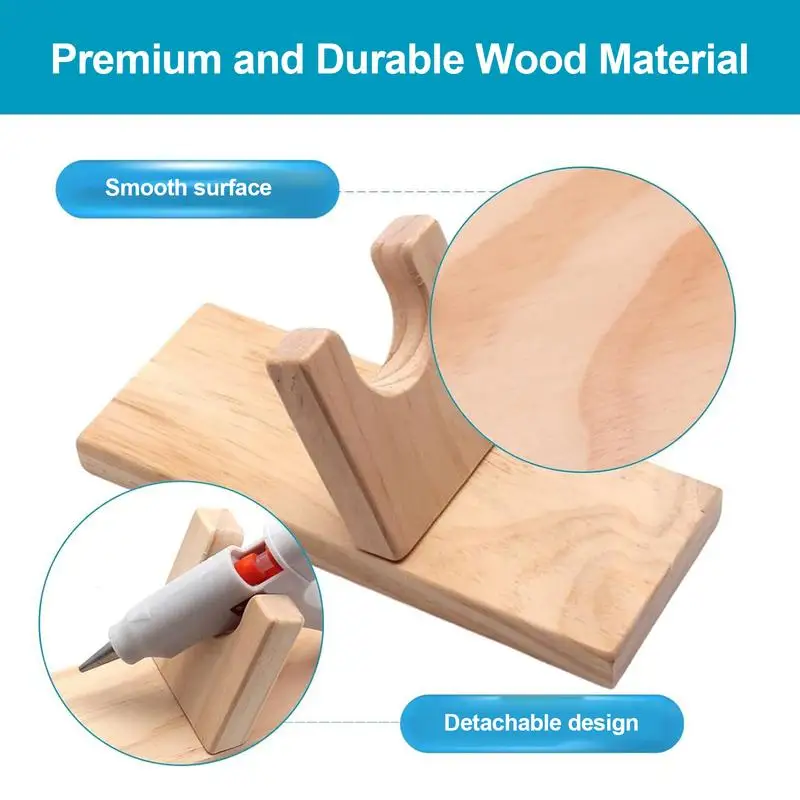 Imagem -02 - Universal Hot Glue Guns Holder Hot Melt Glue Guns Suporte Suporte Base de Máquina Cremalheira de Madeira