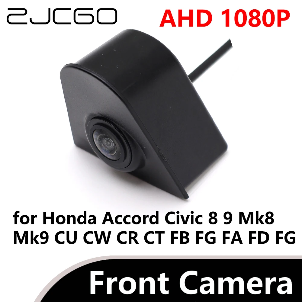 

ZJCGO AHD 1080P CVBS 480P 170° Car Parking LOGO Front View Camera for Honda Accord Civic 8 9 Mk8 Mk9 CU CW CR CT FB FG FA FD FG