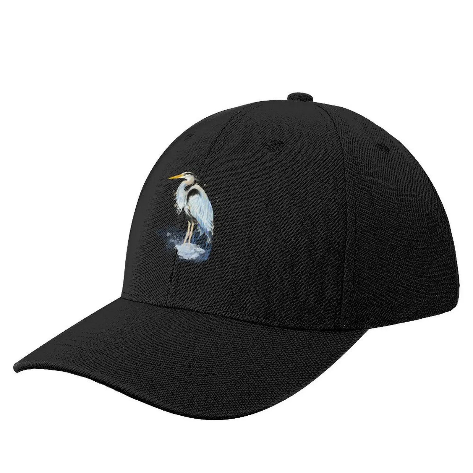 Watercolor Great Blue Heron Wildlife Bird art Baseball Cap Trucker Hat Dropshipping Golf Cap Women's 2024 Men's