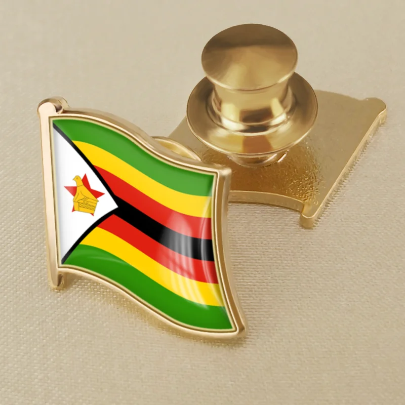 Zimbabwe National Flag Lapel Pins Country Badges