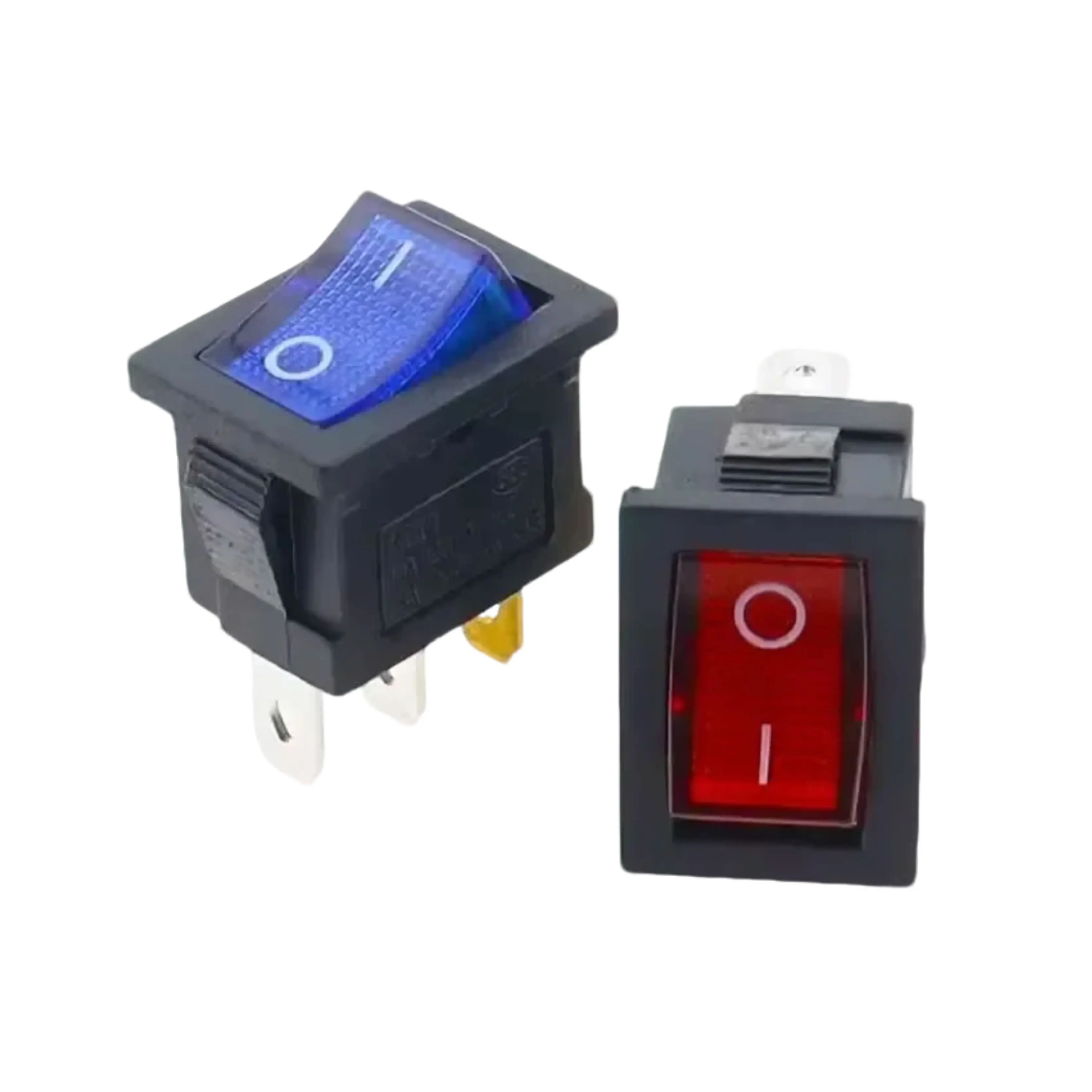 KCD1 Rocker Switch 15x21MM Latching Power Switch with Indicator Light 2/3/4 Pin 6A 250V 10A 125V