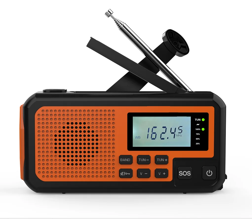 

SY-373 DAB Radio with Powerful Flashlight 3 Brightness, Hand Crank Emergency and Adjustable Fading Lamp for Outdoor Camping