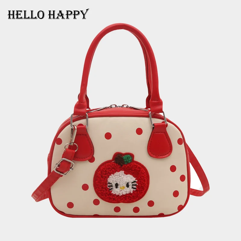 

HELLO HAPPY Hello Kitty Ladies' Hand-Held Small Square Bag Cute Niche Commuting Women'S Wrap Spring Summer New Fashion Crossbody