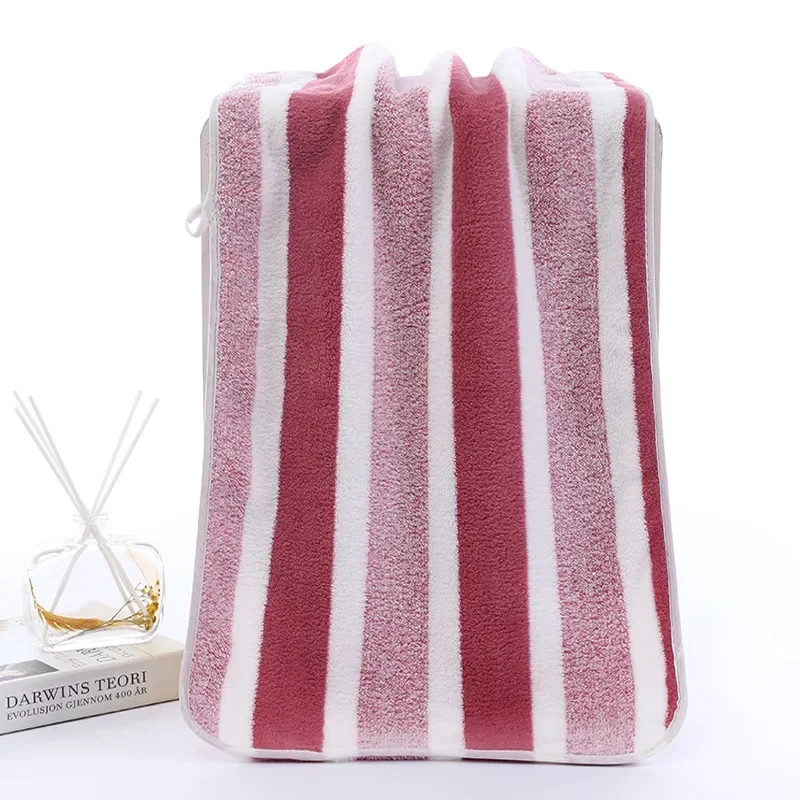 1 pcs Striped Face Towel Absorbent & Quick-drying Super Soft Skin-friendly Bathing Hand Towel For Home Bathroom 35x75cm